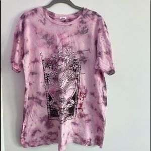 Tie Dye Pink Oversized Tee